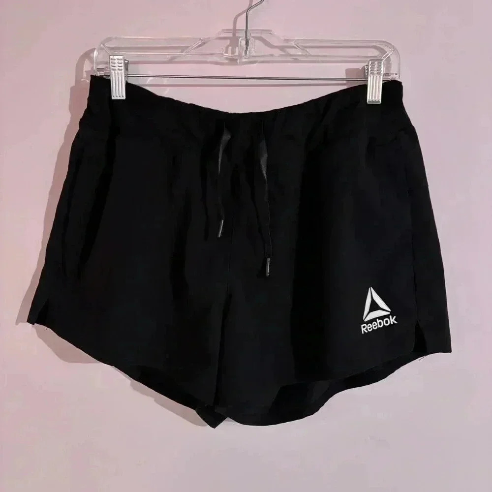 Reebok Running Shorts with Pockets Black Size Large